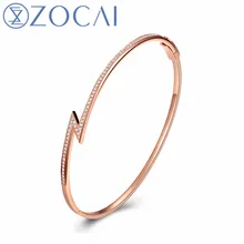 Бренд ZOCAI дизайн бриллиантовый браслет 0,25 CT 18 K золото(AU750) браслет для вечеринки и свадьбы в подарок JBZ90151T