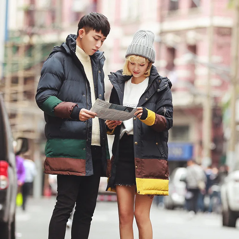 Winter Clothing Korean Style New Lovers X-Long Comfortable Cotton Hooded Detachable Counters High Quality Coats