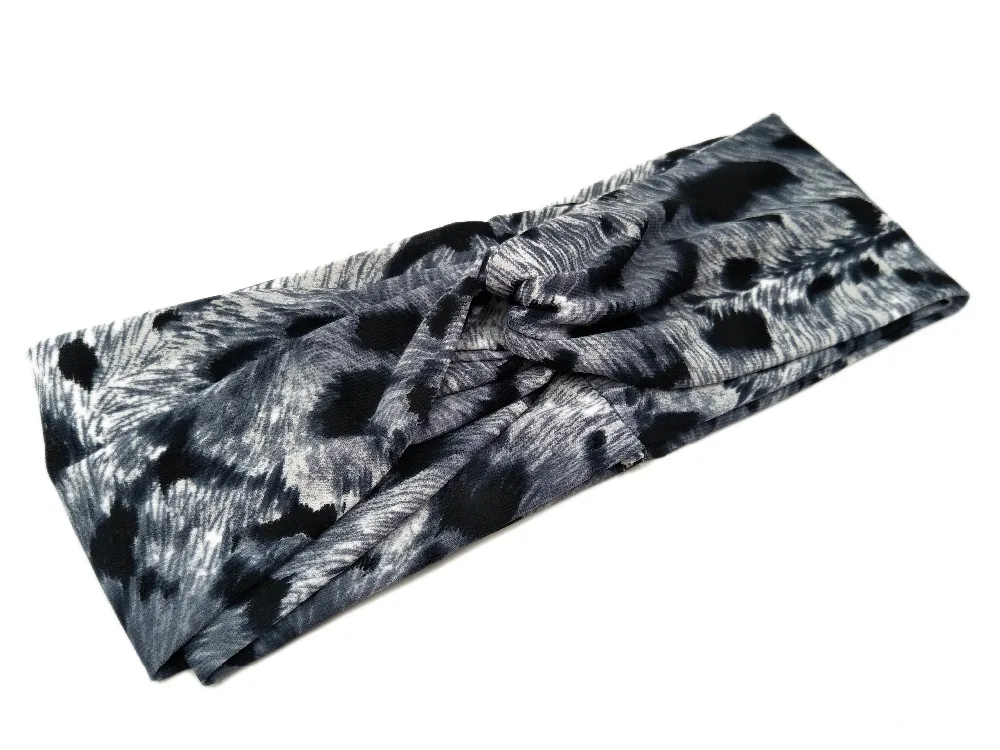 Acessório de Cabelo Headwear para as Mulheres Moda Elástico Branco Preto Impresso Listras Torção Turbante T175414 & 6 High Quality Acessórios da Moda