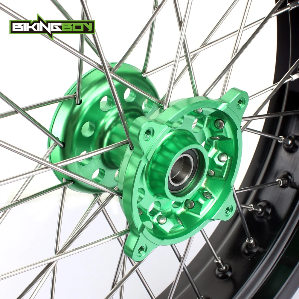 BIKINGBOY переднее заднее 3 5 4 25 17 &quotколесо для супермото обода ступицы KAWASAKI KX 125 250 06 13