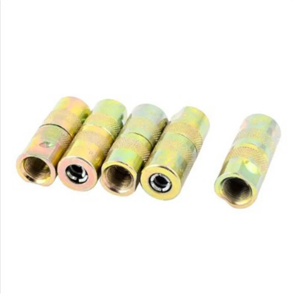 

5pcs Excavator 4 Jaws Type Pressure Grease Gun Nipple Connector Coupler