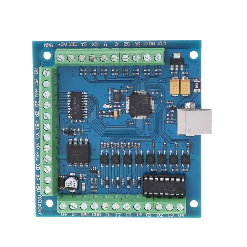 12-24 В CNC MACH3 USB 4 оси 100 кГц шаговый контроллер движения карта Breakout Board Новое поступление