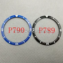 41 мм синий/черный керамический ободок вставка часы части подходят мужские наручные часы