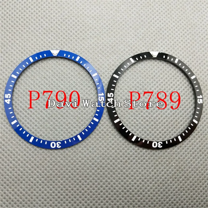 

41mm Blue/Black Ceramic Bezel insert Watch Parts Fit Men's WristWatch