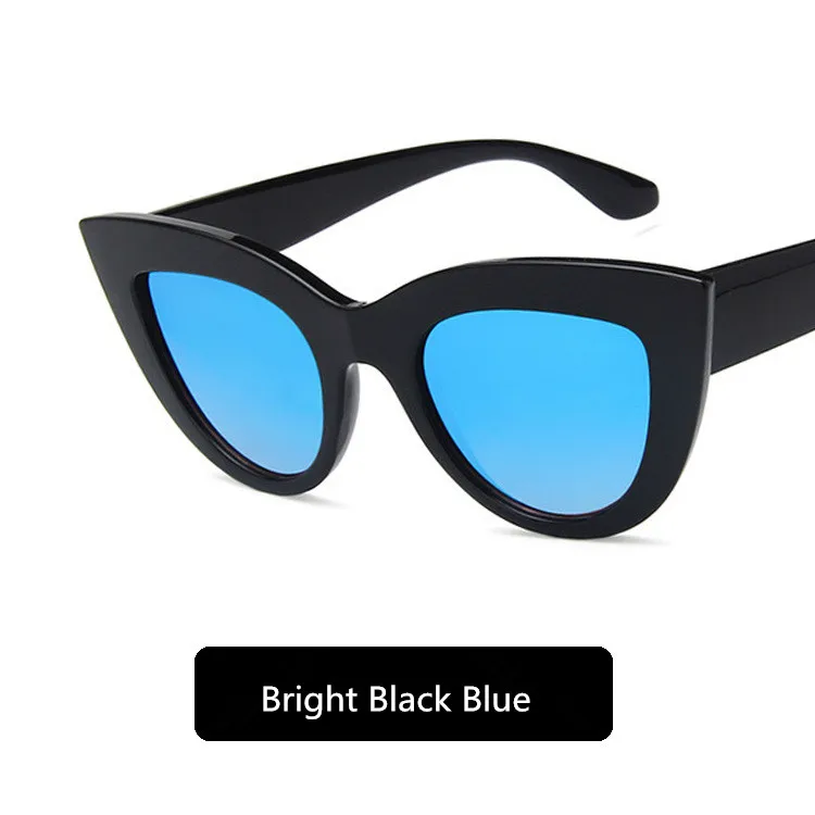 Zonnebril Dames, солнцезащитные очки, тени для женщин и мужчин, Cateye, Ретро стиль, солнцезащитные очки, фирменный дизайн, Hombre Oculos De Sol Feminino G3 - Цвет линз: black blue