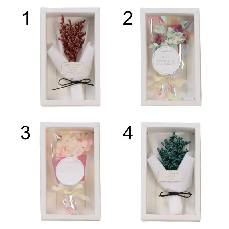 Handmade Dried Flowers Bouquet Gift Boxes Home Garden Festive Party