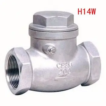 

DN50 2" BSP Female Thread 304 Stainless Steel Swing Check Valve Non-return One way Valve 229 PSI