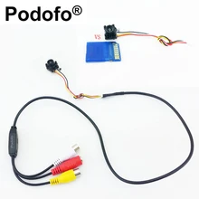 Podofo New Smallest CCTV cam 4 LED Night IR DIY Mini Camera HD 600TVL CMOS Camera with Mic Mini Security Pin Hole Camera