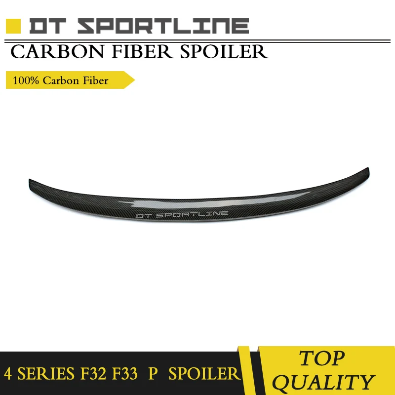

Real Carbon Fiber Spoiler Fits for BMW F32 F33 4-Series 2 Doors for Coupe 2014-2017 Rear Trunk Spoiler P Style Wings spoiler