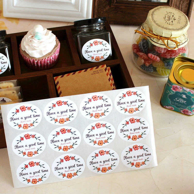 Autocollant De Sceau A Bon Temps Etiquette A Good Time Boite Cadeau Tasse Emballage De Decoration Pour Boite A Gateaux Patisserie 360 Pieces Lot Aliexpress