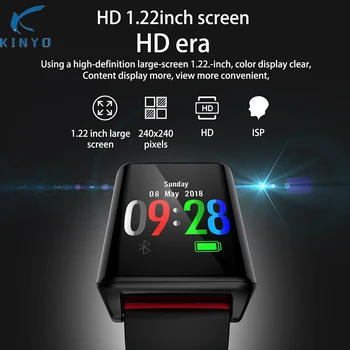 

Kinyo fitness tracker smart band heart rate blood oxygen monitor smart bracelet waterproof smart wristband 2019 gift
