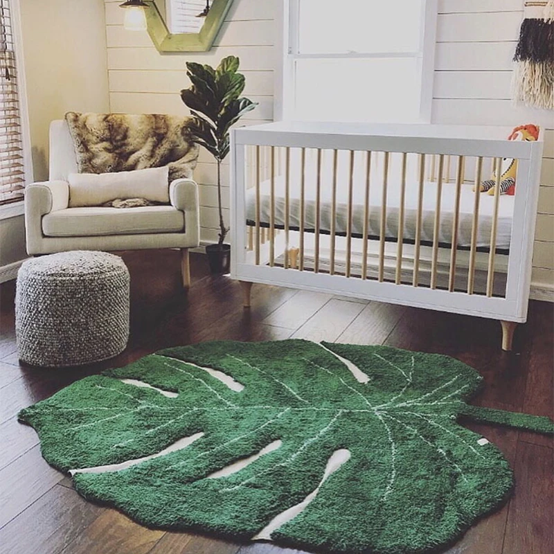 

Nordic Baby Plush carpet Cotton kids Leaf Play Mat Activity Game Playmat Rug Home Decor Children Room Mat Children Toys Blanket