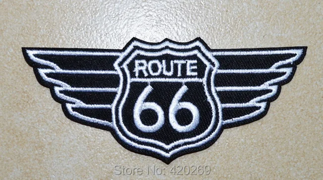 Дорожный знак ROUTE 66-USA-HIGHWAY-BIKER-ROAD железные патчи с эмблемой Пришивные Аппликации