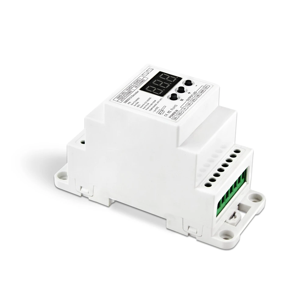 BC-835-Din-RJ45 Din Rail 5Ch CV Pwm Dmx512/1990 контроллер декодера для светодиодной ленты | Лампы и