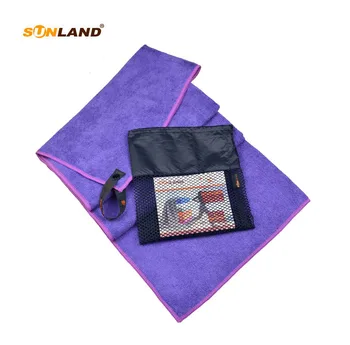 

51cmx102cm Microfiber Travel Camping Towel Sports Gym Fitness Face Towels Ultra Absorbent with Breathable Bag