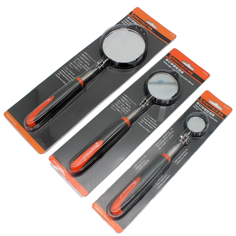 Retractable Vehicle Car Chassis Telescoping Inspection Mirror with LED Light