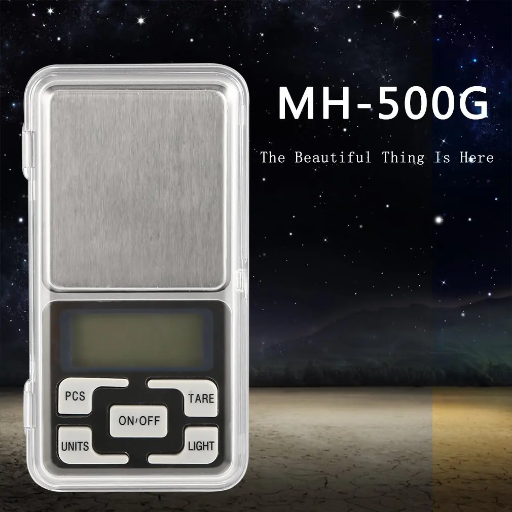 

Stainless Steel 500g 0.1g Digital Electronic LCD Display Jewelry Mini Pockets Weight Scale Digital Scale Jewelry