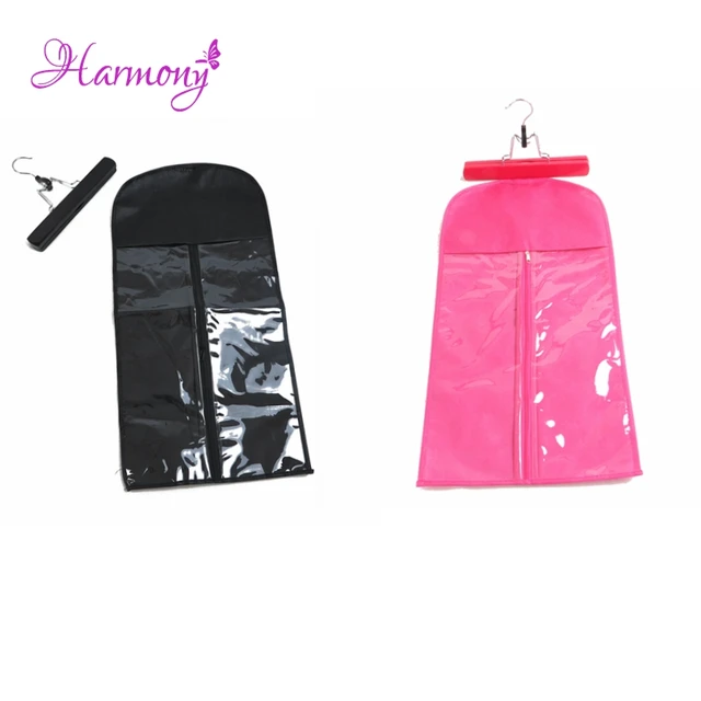 20pcs Black White Pink Hair Extensions Storage Bag Wig Hanger 20pcs Black White Pink Hair Extensions Storage Bag Wig Hanger Extension Package Suit Case Bags