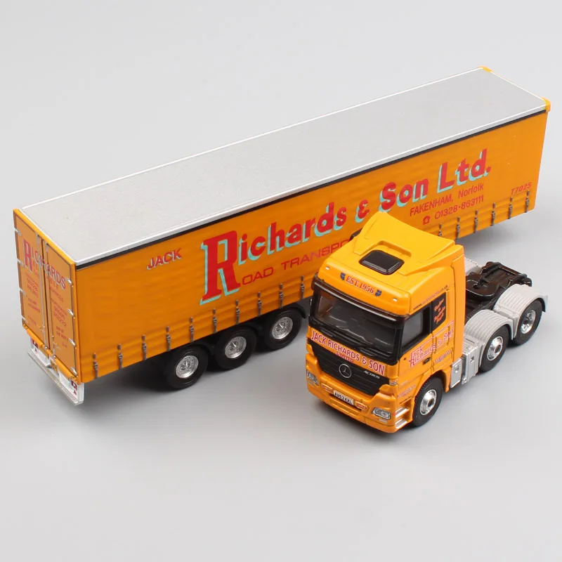 1: 76 масштабный бренд corgi Actros контейнер сверхмощный грузовой автомобиль с прицепом Richards& Son Ltd haulage металлическая литая модель автомобиля игрушки
