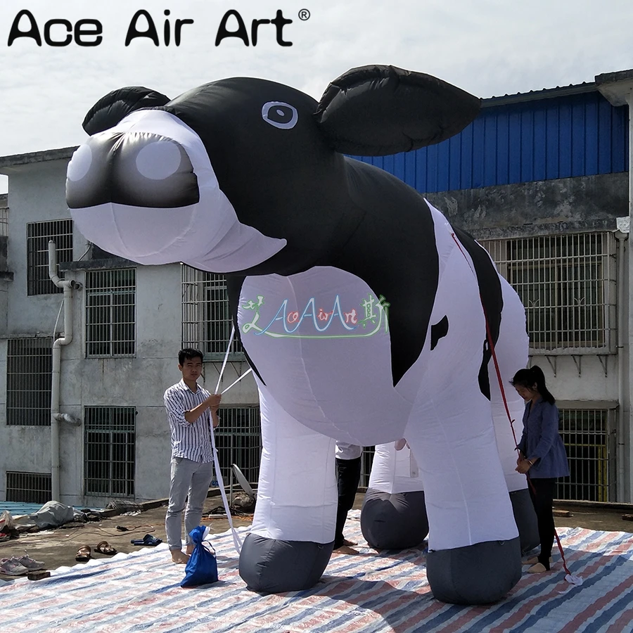 

Accept customized giant inflatable milk cow model,animal replica for farm advertising and promotion