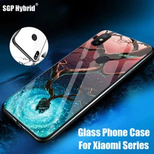 カラフルな強化ガラスケースシャオ mi 8 se Coque カバー保護バックシェルシャオ mi mi A1 mi 6 × 6 mi × 2 2 s mi 8se 電話ケー(China)