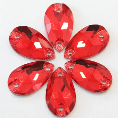 16 Light red 31 Цвета сверкающий бисер для шитья стеклянный камень ожерелье с каплевидными кристаллами форма искусственные драгоценные камни для одежды шитье одежды платье украшение DIY - Цвет: 16 Light red