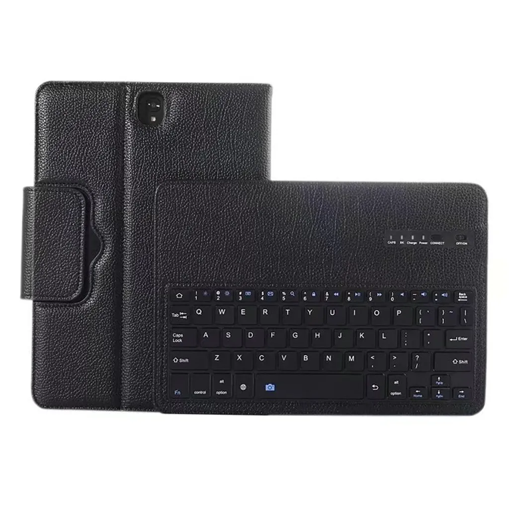 Съемная Беспроводная bluetooth-клавиатура для Samsung Galaxy Tab S3 T820 9,7 чехол для автоматического сна/пробуждения+ беспроводная клавиатура T20G - Цвет: Black