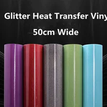 Блеск теплообмена винил 50 см x 10 м 17 видов цветов передачи винилы железа на переводы для одежды Декор hat сумка рубашки виниловых пленок