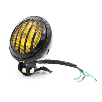 

Black Grill Retro Vintage Cafe Racer Motorcycle Bracket Headlight Choppers CB