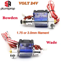 Lastest V6 24V J-head Hotend Wade and Bowden Extruder with Heater Thermistor Nozzle Fan Heat sink for 1.75mm 3D Printer Parts Lastest V6 24V J-head Hotend Wade and Bowden Extruder with Heater Thermistor Nozzle Fan Heat sink for 1.75mm 3D Printer Parts