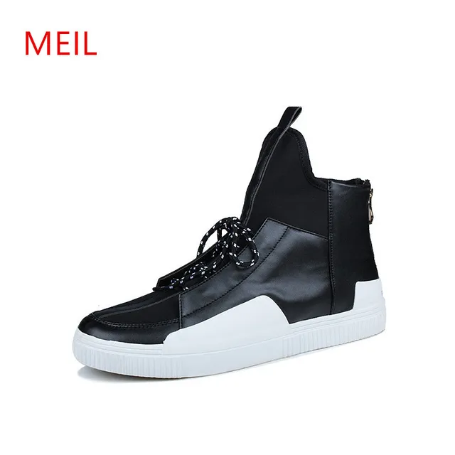 MEIL Men High Top Fashion Hip hop Dance Shoes Lace Up