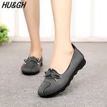 Новинка весны Для женщин Пекин ткани обувь мода бантом на плоской подошве удобная женская обувь нескользящие легкие ботинки Рабочая обувь 35- 41