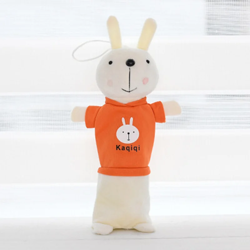 Orange Карандаш «кавай» сумки для девочек Мультяшные плюшевые куклы кролик пенал для карандашей простые практичные школьные для хранение офисных принадлежностей Чехол Коробка - Цвет: Orange