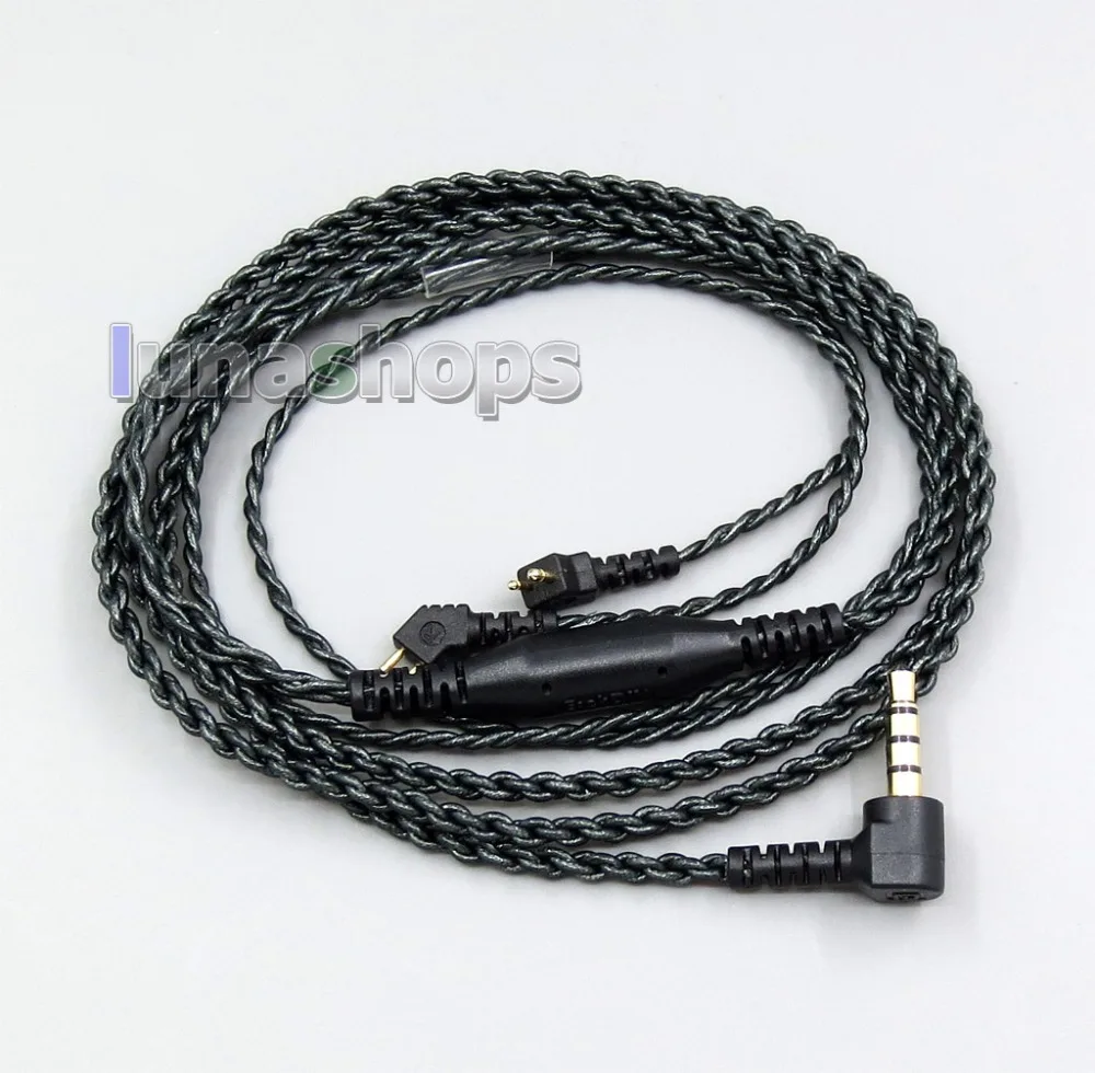 LN005997 2,5 мм 3,5 мм TRRS сбалансированный 22 Ом 100 Ом Серебряный фольгированный кабель для наушников Etymotic ER4B ER4PT ER4S ER6I ER4