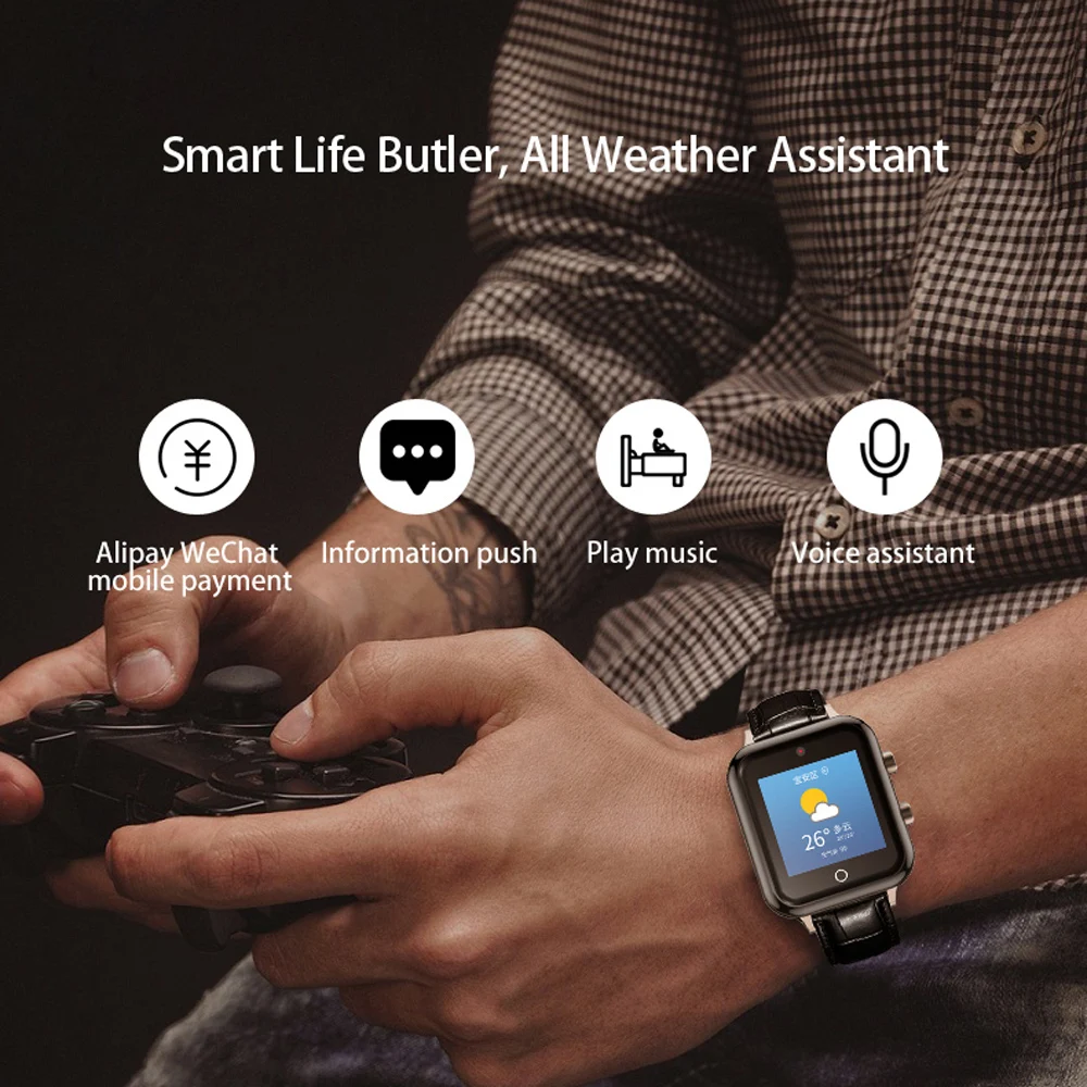 2019 M5 smartwatch Phone Qualcomm 210 MSM8909 4G LTE smart watch 1.54 inch IPS screen heart rate blood pressure health monitor M