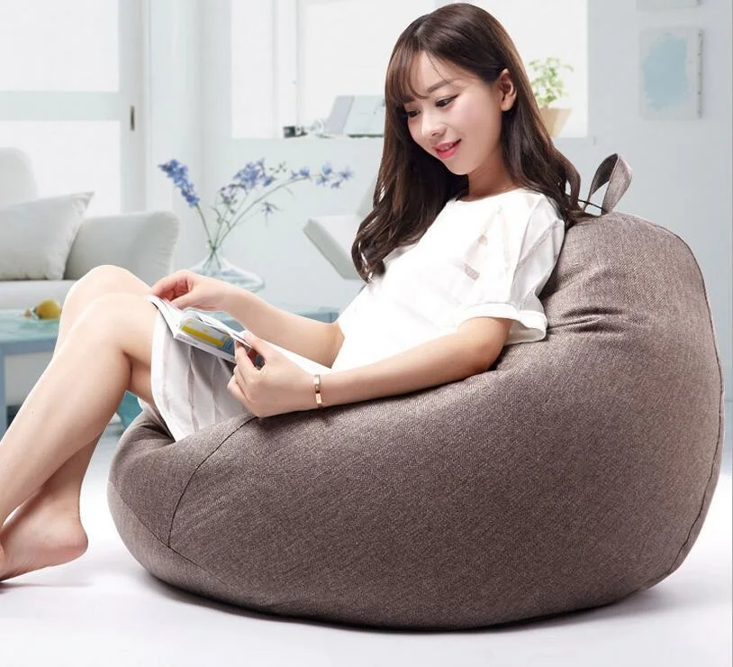 Cover only No Filler- 90cm x 80cm or 36inch x 32inch Medium size indoor bean bag, living room beanbag sofa furniture,lattic sit