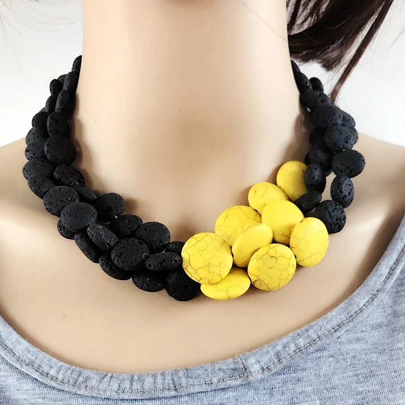 Каменное ожерелье новое модное массивное ожерелье|stone necklace|fashion statement necklacestatement
