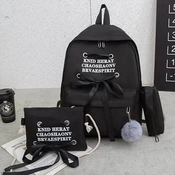 

Fashion Student Backpack Casual Large Capacity Travel Backpacks 3 Piece/Set Women Schoolbags With One Shoulder Bag One Pen Box