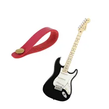 New 1Pc Faux Leather Strap Hook Button For Acoustic / Folk / Classic Guitar Durable
