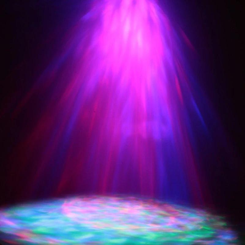 RGB светодиодный светильник для сцены с водяными волнами, алюминиевый сценический светильник с дистанционным управлением, с пульсационным дисплеем, мини-лазерный проектор, вечерние лампы для рождественских праздников