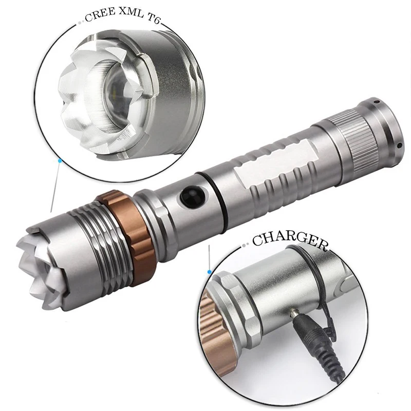

PANYUE 10PCS 1000LM XM-L T6 5 Modes LED Tactical Flashlight Torch Waterproof Lamp Torch Hunting Flash Light Lantern For Camping