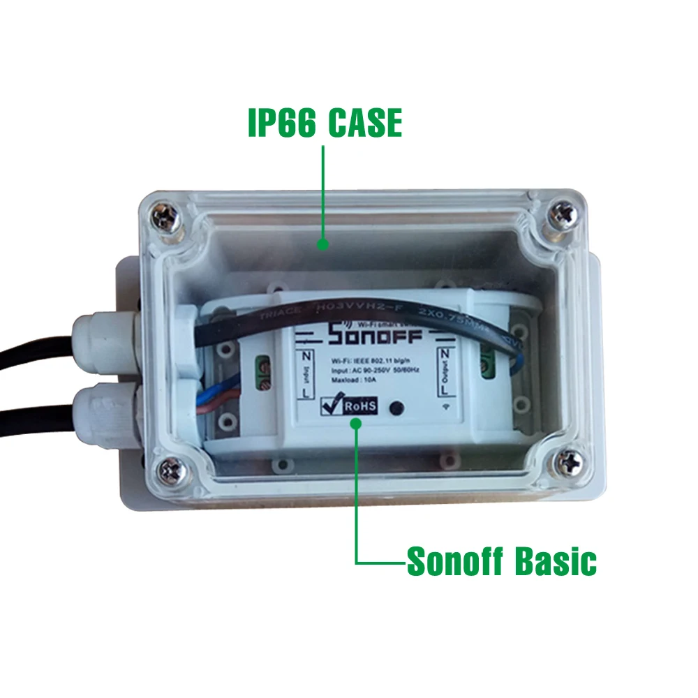 Водонепроницаемый чехол Sonoff IP66 для Wifi Switch Basic/RF/Pow/TH10/TH16 водостойкий корпус|Модули