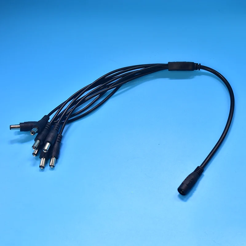 

DC Power 1 Female to 2 3 4 5 6 8 Male Way Splitter Adapter Connector Plug Cable 5.5mm*2.1mm 12V For CCTV Camera LED Strip Light