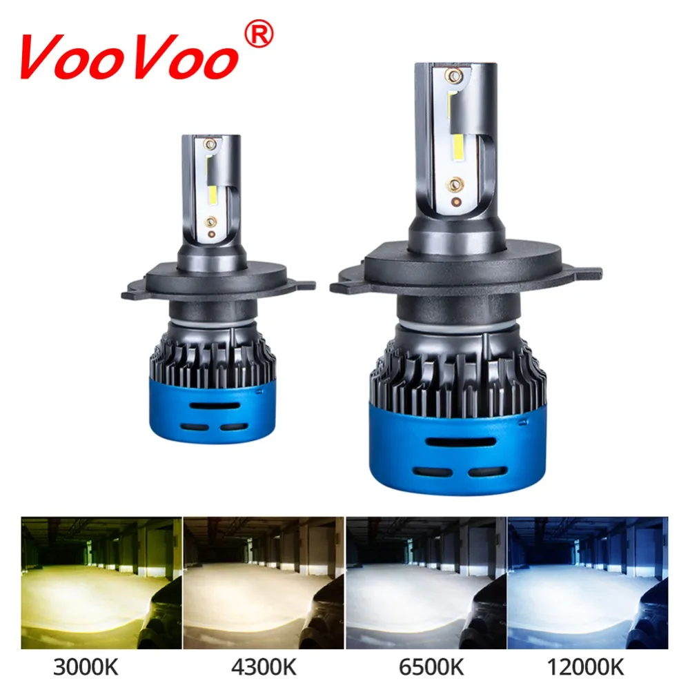 VooVoo Светодиодные Автомобильные фары H7 H4 светодиодный H1 H8 H11 9005 9006 HB3 HB4 9600LM 12 В