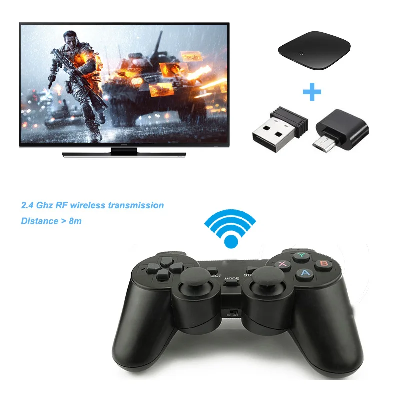 2,4G беспроводной геймпад для PS3/PC/Android/tv Box игровой контроллер Джойстик для телефона контроллер с Micro USB или type C