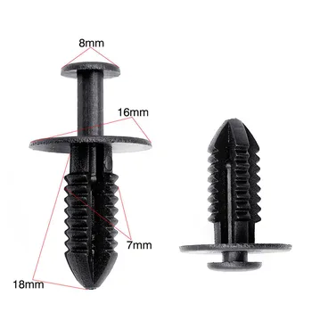 

Plastic Clips Black Car Set Kit 100x Fastener Fender Plate Lining Bumper Retaining For BMW Latest New