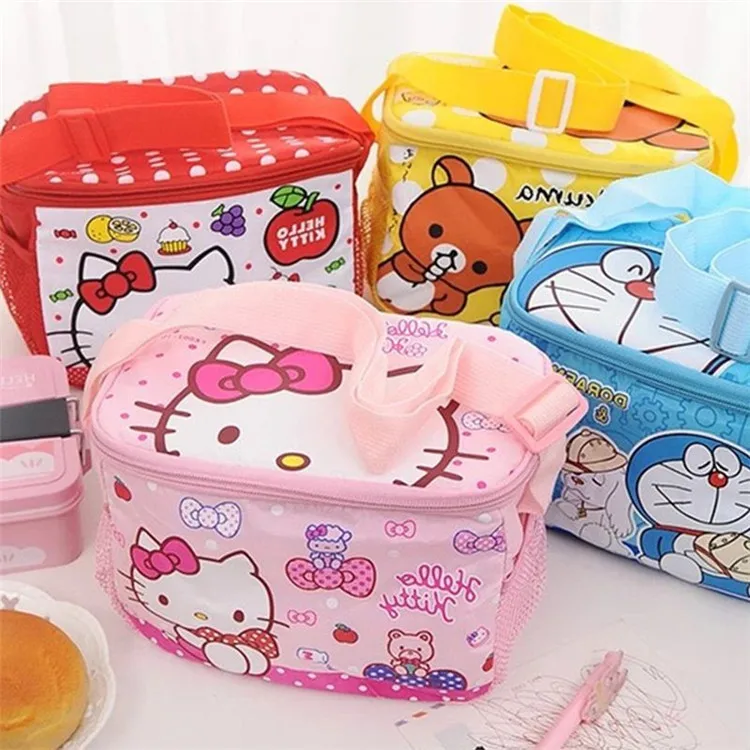

Hello Kitty more waterproof insulation lunch bag students hand bag Cute cartoon children's lunch boxes bags