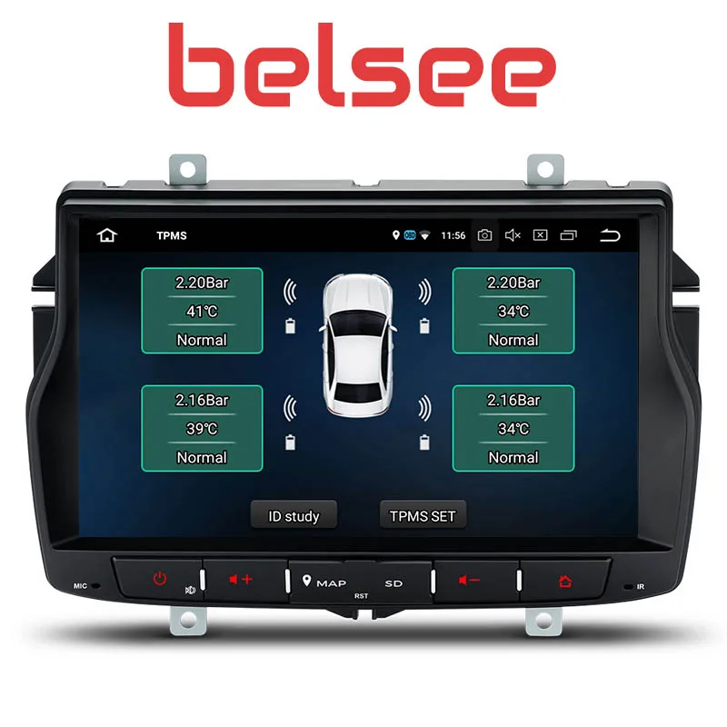 Best Belsee Android 8.0 Car Radio Octa Core PX5 Touch HD Screen GPS Navigation Auto Stereo Head Unit Multimedia No DVD for Lada Vesta 5