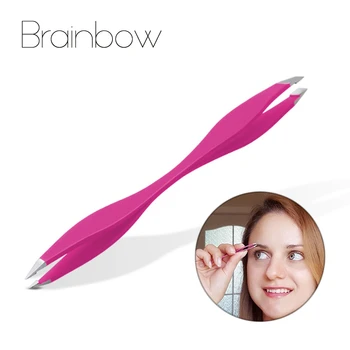 

Brainbow 1piece Tweezers Rose Beauty Makeup Tools Double Ends Eyebrow Tweezer Anti-Static Eyelash Extension Pincet for Maquiagem