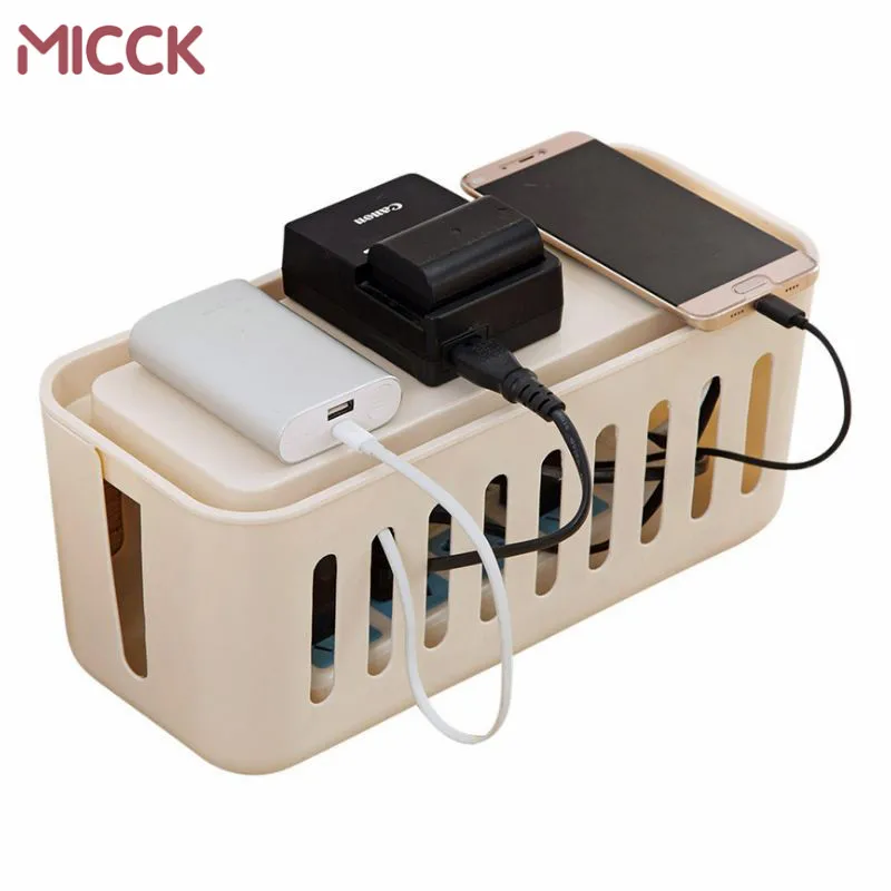 

MICCK Creative Collection Box Cablebox Cable Box Desk Top Power cord Socket Data Line Storage Box organizer for the office wires